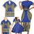 Fakaalofa Lahi Atu Niue Family Matching Short Sleeve Bodycon Dress and Hawaiian Shirt Siapo Pattern With Puakenikeni