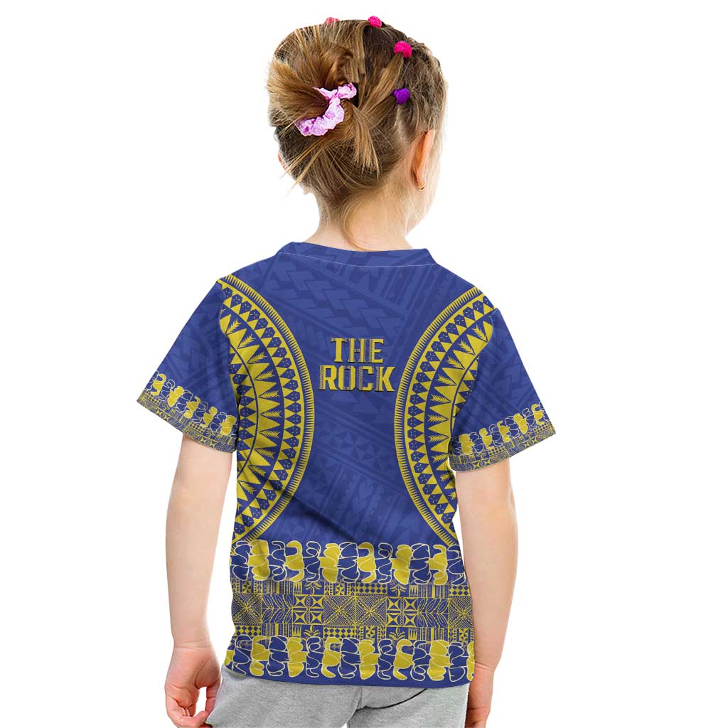 Fakaalofa Lahi Atu Niue Kid T Shirt Siapo Pattern With Puakenikeni
