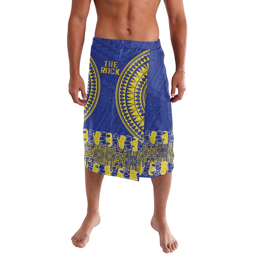 Fakaalofa Lahi Atu Niue Lavalava Siapo Pattern With Puakenikeni LT14 Blue - Polynesian Pride