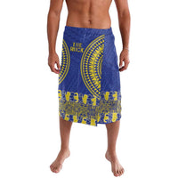 Fakaalofa Lahi Atu Niue Lavalava Siapo Pattern With Puakenikeni LT14 Blue - Polynesian Pride