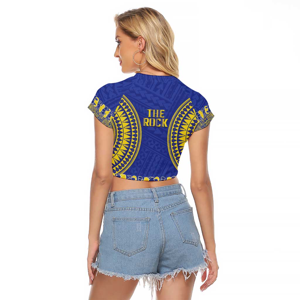 Fakaalofa Lahi Atu Niue Raglan Cropped T Shirt Siapo Pattern With Puakenikeni LT14 - Polynesian Pride