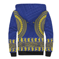Fakaalofa Lahi Atu Niue Sherpa Hoodie Siapo Pattern With Puakenikeni LT14 - Polynesian Pride