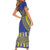 Fakaalofa Lahi Atu Niue Short Sleeve Bodycon Dress Siapo Pattern With Puakenikeni