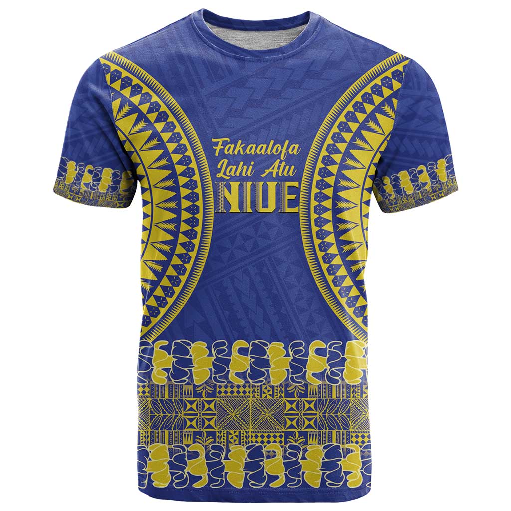 Fakaalofa Lahi Atu Niue T Shirt Siapo Pattern With Puakenikeni