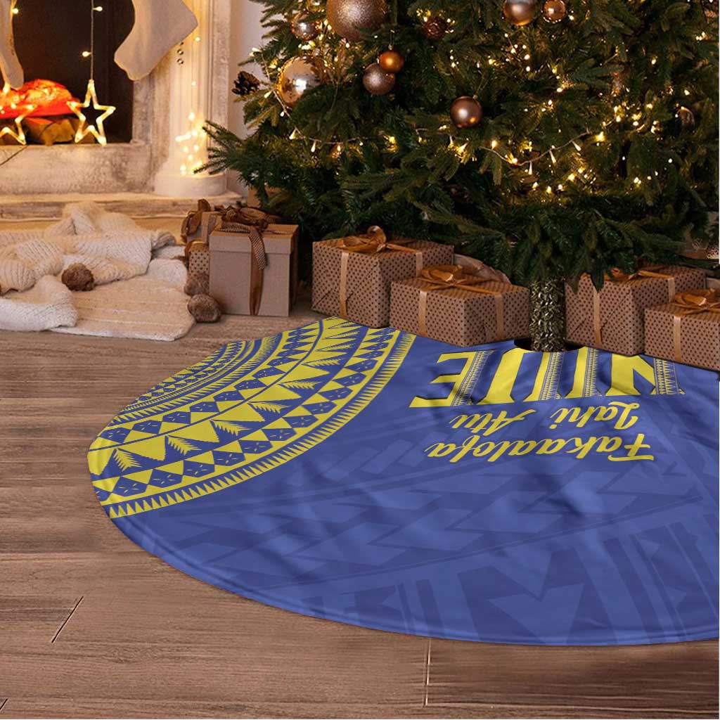 Fakaalofa Lahi Atu Niue Tree Skirt Siapo Pattern With Puakenikeni