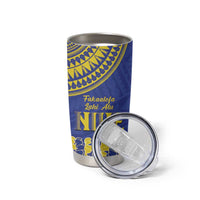 Fakaalofa Lahi Atu Niue Tumbler Cup Siapo Pattern With Puakenikeni LT14 - Polynesian Pride