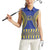 Fakaalofa Lahi Atu Niue Women Sleeveless Polo Shirt Siapo Pattern With Puakenikeni