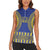 Fakaalofa Lahi Atu Niue Women Sleeveless Polo Shirt Siapo Pattern With Puakenikeni