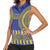 Fakaalofa Lahi Atu Niue Women Sleeveless Polo Shirt Siapo Pattern With Puakenikeni