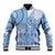 Niue Language Week Baseball Jacket The Rock Coconut Crab - Siapo Blue Pastel