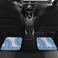 Niue Language Week Car Mats The Rock Coconut Crab - Siapo Blue Pastel LT14 Set 2pcs - Back Blue - Polynesian Pride