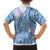 Niue Language Week Family Matching Long Sleeve Bodycon Dress and Hawaiian Shirt The Rock Coconut Crab - Siapo Blue Pastel