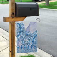 Niue Language Week Garden Flag The Rock Coconut Crab - Siapo Blue Pastel LT14 - Polynesian Pride