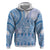 Niue Language Week Hoodie The Rock Coconut Crab - Siapo Blue Pastel