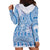 Niue Language Week Hoodie Dress The Rock Coconut Crab - Siapo Blue Pastel