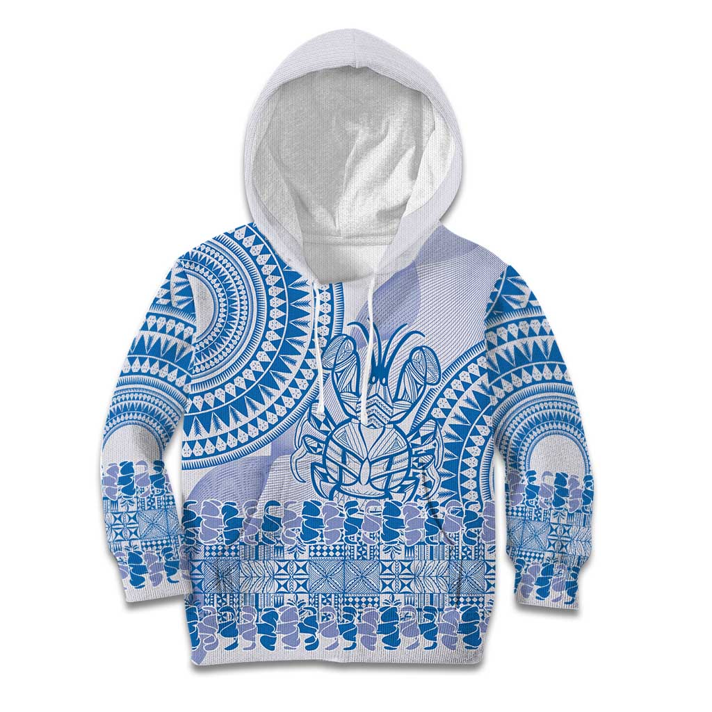 Niue Language Week Kid Hoodie The Rock Coconut Crab - Siapo Blue Pastel