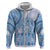 Niue Language Week Zip Hoodie The Rock Coconut Crab - Siapo Blue Pastel