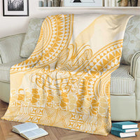 Niue Language Week Blanket The Rock Coconut Crab - Siapo Gold Pastel LT14 - Polynesian Pride