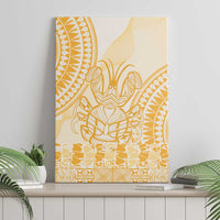 Niue Language Week Canvas Wall Art The Rock Coconut Crab - Siapo Gold Pastel LT14 - Polynesian Pride