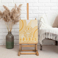 Niue Language Week Canvas Wall Art The Rock Coconut Crab - Siapo Gold Pastel LT14 - Polynesian Pride