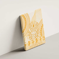 Niue Language Week Canvas Wall Art The Rock Coconut Crab - Siapo Gold Pastel LT14 - Polynesian Pride
