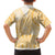 Niue Language Week Family Matching Long Sleeve Bodycon Dress and Hawaiian Shirt The Rock Coconut Crab - Siapo Gold Pastel