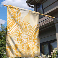 Niue Language Week Garden Flag The Rock Coconut Crab - Siapo Gold Pastel LT14 - Polynesian Pride