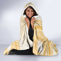 Niue Language Week Hooded Blanket The Rock Coconut Crab - Siapo Gold Pastel LT14 - Polynesian Pride