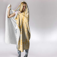 Niue Language Week Hooded Blanket The Rock Coconut Crab - Siapo Gold Pastel LT14 - Polynesian Pride