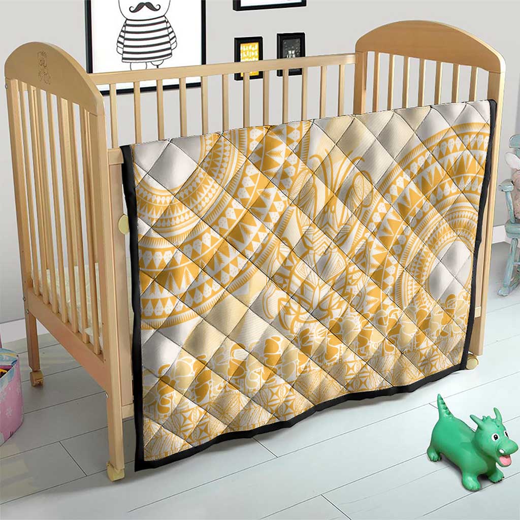 Niue Language Week Quilt The Rock Coconut Crab - Siapo Gold Pastel