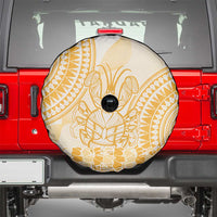 Niue Language Week Spare Tire Cover The Rock Coconut Crab - Siapo Gold Pastel LT14 - Polynesian Pride