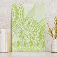 Lime Green Niue Language Week Canvas Wall Art The Rock Coconut Crab - Siapo Pattern LT14 Without Frame Lime Green - Polynesian Pride