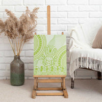 Lime Green Niue Language Week Canvas Wall Art The Rock Coconut Crab - Siapo Pattern LT14 - Polynesian Pride