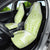 Lime Green Niue Language Week Car Seat Cover The Rock Coconut Crab - Siapo Pattern