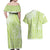 Lime Green Niue Language Week Couples Matching Off Shoulder Maxi Dress and Hawaiian Shirt The Rock Coconut Crab - Siapo Pattern