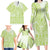 Lime Green Niue Language Week Family Matching Long Sleeve Bodycon Dress and Hawaiian Shirt The Rock Coconut Crab - Siapo Pattern