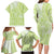 Lime Green Niue Language Week Family Matching Long Sleeve Bodycon Dress and Hawaiian Shirt The Rock Coconut Crab - Siapo Pattern