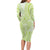 Lime Green Niue Language Week Family Matching Long Sleeve Bodycon Dress and Hawaiian Shirt The Rock Coconut Crab - Siapo Pattern