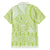 Lime Green Niue Language Week Family Matching Off The Shoulder Long Sleeve Dress and Hawaiian Shirt The Rock Coconut Crab - Siapo Pattern