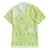 Lime Green Niue Language Week Family Matching Off Shoulder Short Dress and Hawaiian Shirt The Rock Coconut Crab - Siapo Pattern