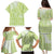 Lime Green Niue Language Week Family Matching Puletasi and Hawaiian Shirt The Rock Coconut Crab - Siapo Pattern