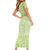 Lime Green Niue Language Week Family Matching Short Sleeve Bodycon Dress and Hawaiian Shirt The Rock Coconut Crab - Siapo Pattern