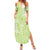 Lime Green Niue Language Week Family Matching Summer Maxi Dress and Hawaiian Shirt The Rock Coconut Crab - Siapo Pattern