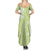 Lime Green Niue Language Week Family Matching Summer Maxi Dress and Hawaiian Shirt The Rock Coconut Crab - Siapo Pattern