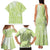 Lime Green Niue Language Week Family Matching Tank Maxi Dress and Hawaiian Shirt The Rock Coconut Crab - Siapo Pattern