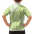 Lime Green Niue Language Week Kid Hawaiian Shirt The Rock Coconut Crab - Siapo Pattern