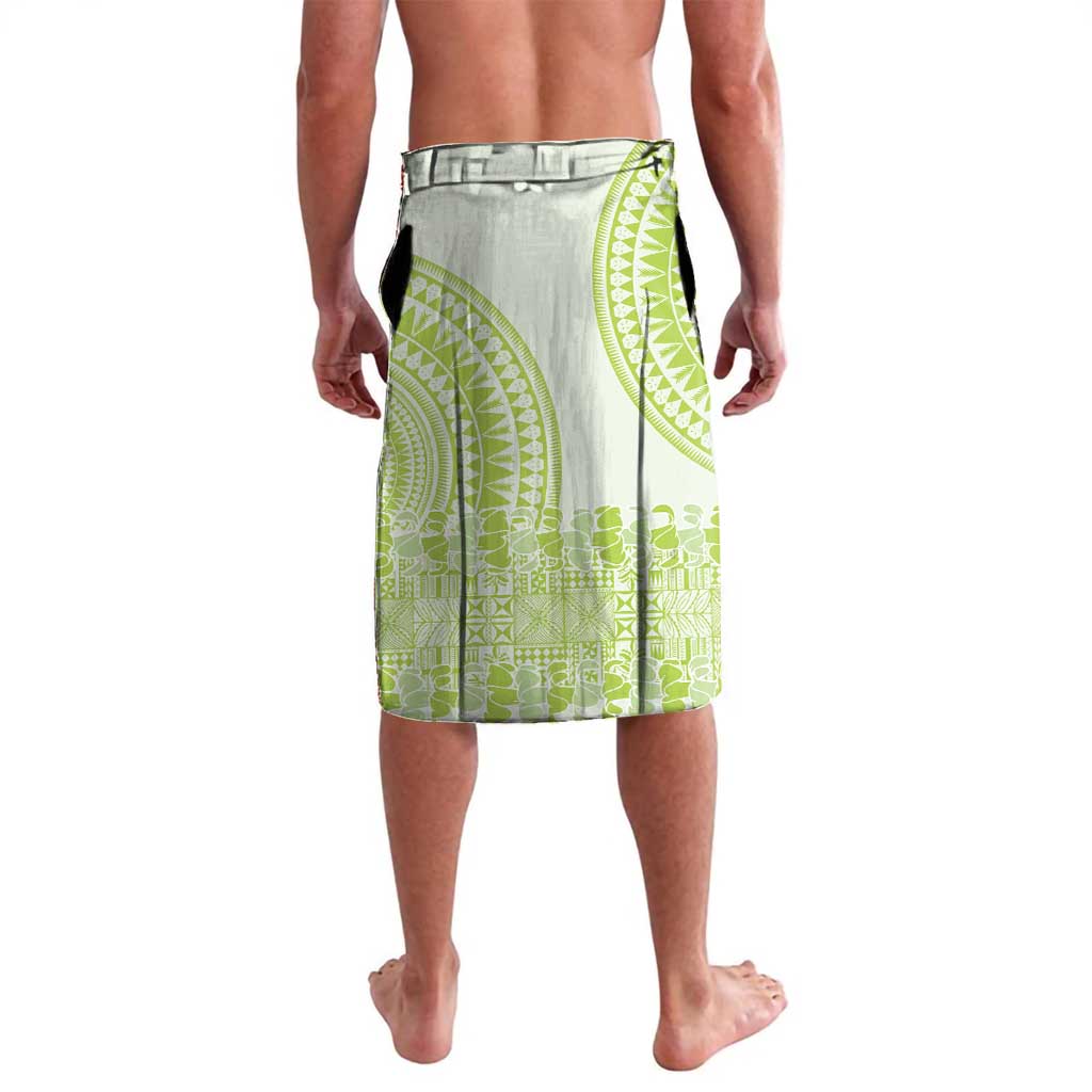 Lime Green Niue Language Week Lavalava The Rock Coconut Crab - Siapo Pattern LT14 - Polynesian Pride