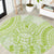 Lime Green Niue Language Week Round Carpet The Rock Coconut Crab - Siapo Pattern