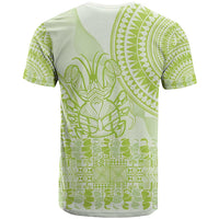 Lime Green Niue Language Week T Shirt The Rock Coconut Crab - Siapo Pattern LT14 - Polynesian Pride