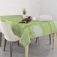 Lime Green Niue Language Week Tablecloth The Rock Coconut Crab - Siapo Pattern LT14 - Polynesian Pride